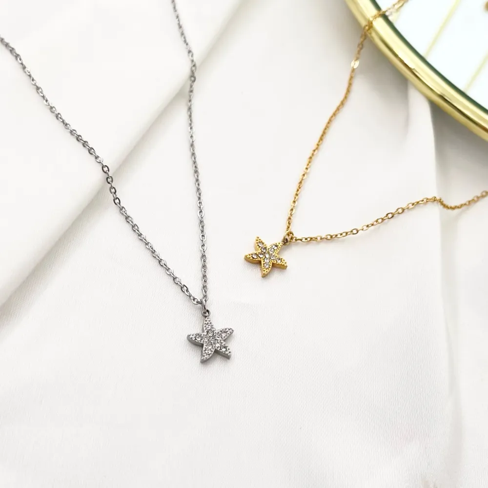 Stella Marina-Collana Girocollo in Acciaio - CAC-103-AA3490N