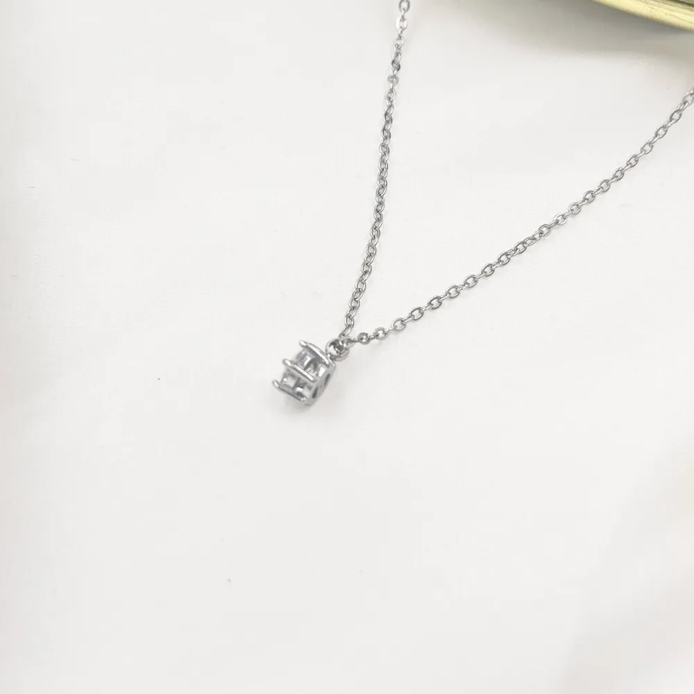 Punto Luce 6 Griffe 6mm-Collan Corta in Acciaio - CAC-103-AA4055N 6mm 6Griffe