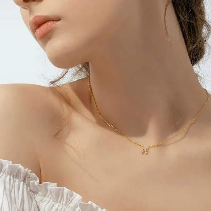 Segni Zodiacali -Collana Corta in Acciaio - CAC-103-AA52N ORO