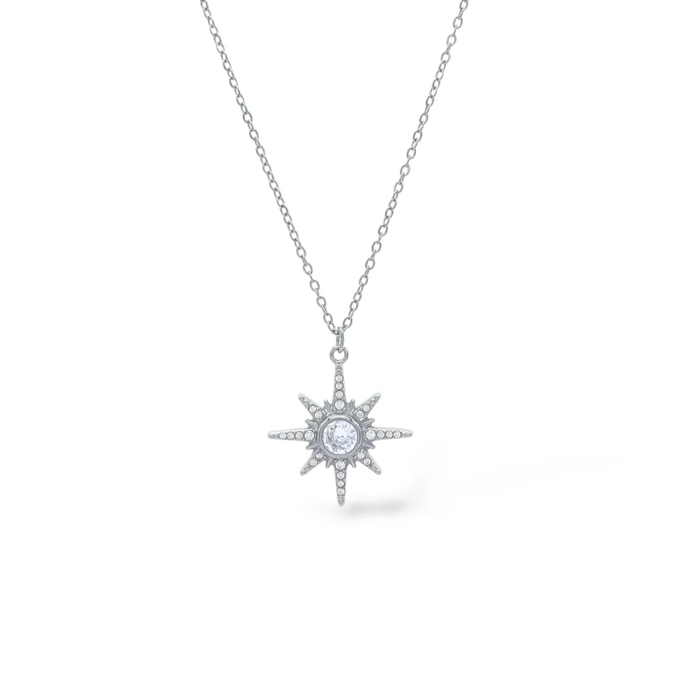 Croce Stella-Collana Girocollo in Acciaio - CAC-103-AA5419N