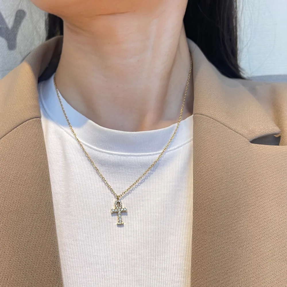 Croce-Collana Girocollo in Acciaio - CAC-103-AA5639N