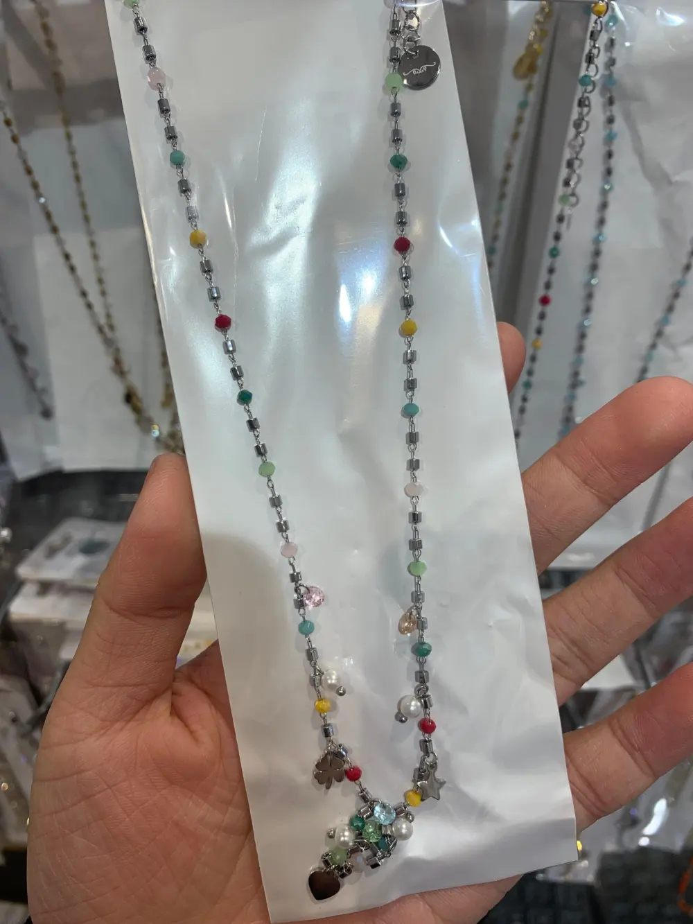 Cuore Stella Quadrifoglio -Collana Corta in Acciaio - CAC-103-AA79N