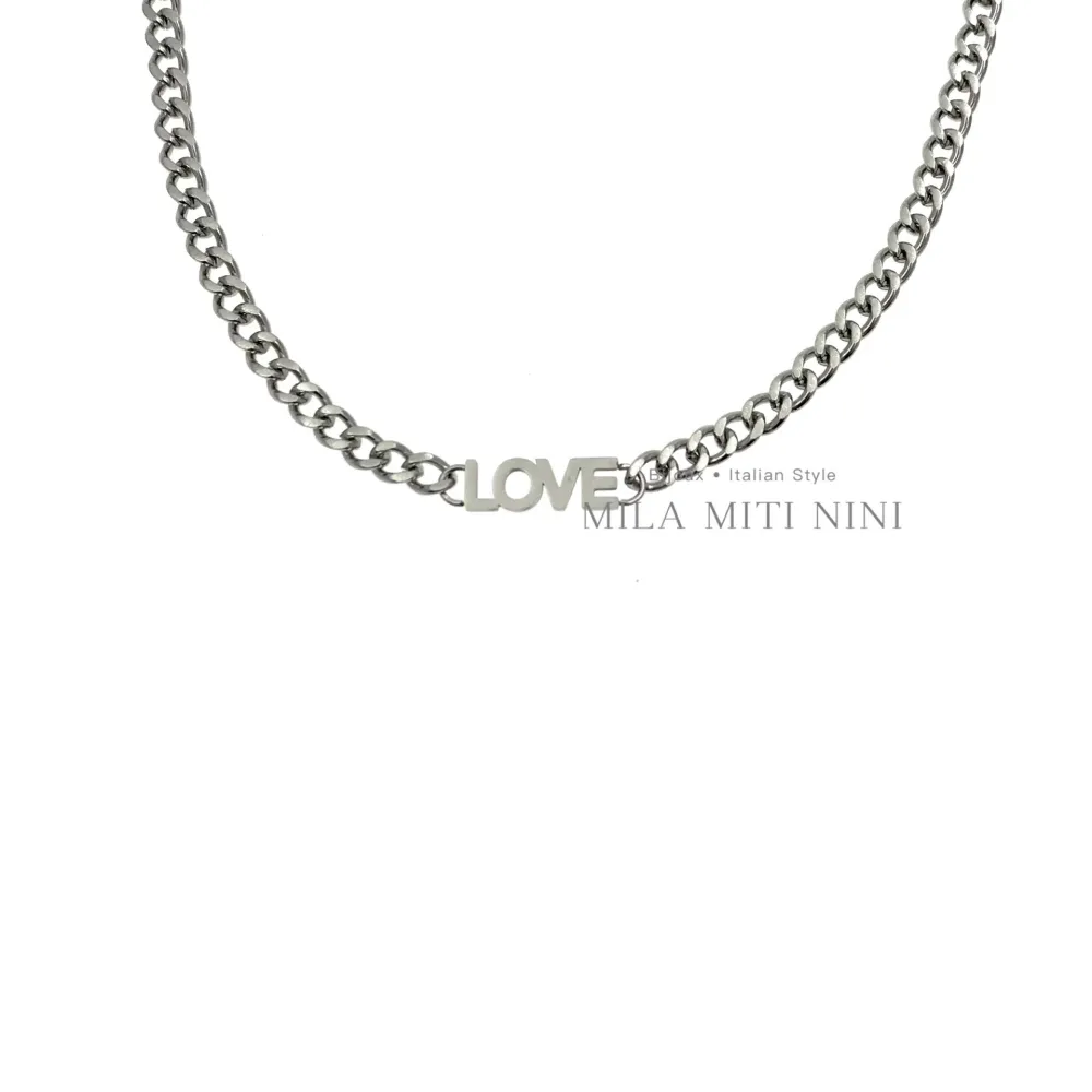 Love -Collana Corta in Acciaio - CAC413-1518