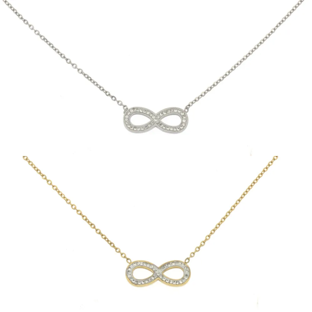 CAC-Infinito 5315- Collana Girocollo in Acciaio - CAC413-184-Infinito - Collana Girocollo in Acciaio