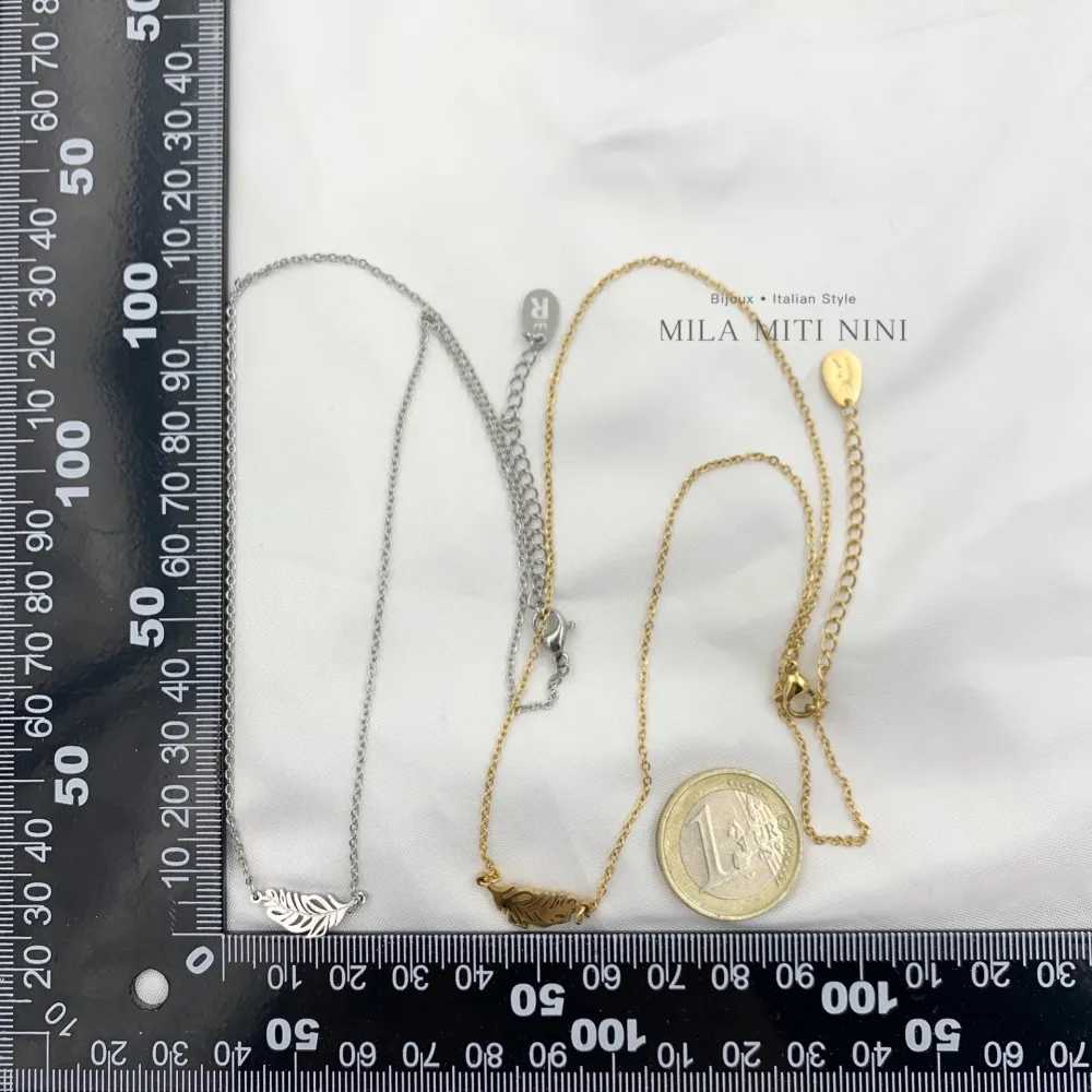 Piuma-Collana Corta in Acciaio - CAC-413-1880