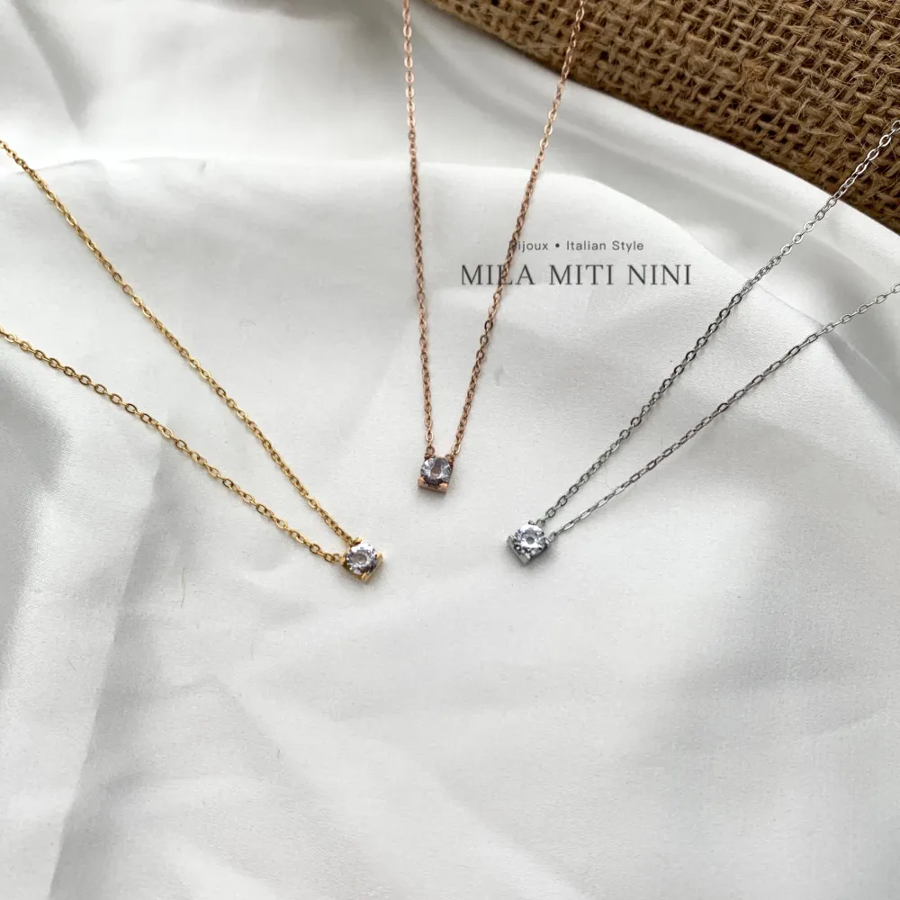 Punto Luce 5mm-Collana Corta in Acciaio - CAC-413-2073