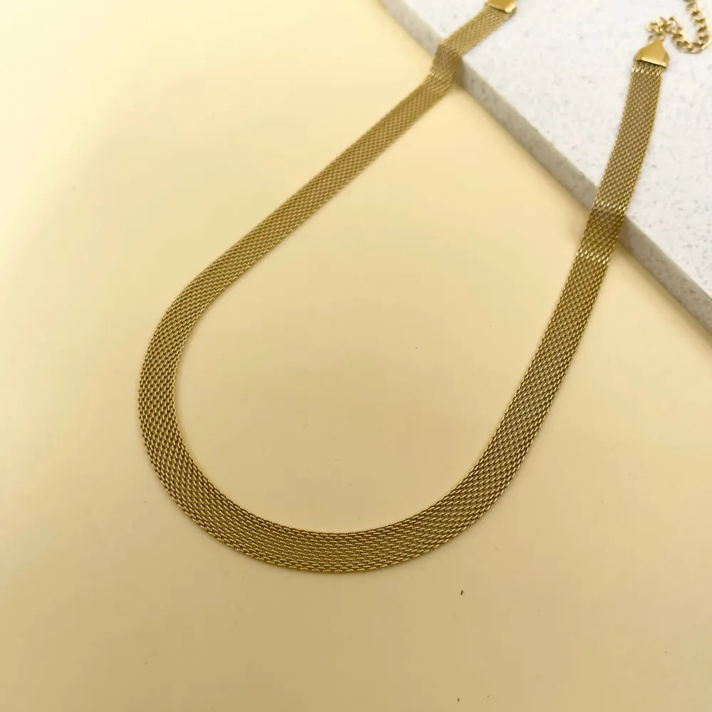 Fascia 8mm-Collana Corta in Acciaio - CAC-413-2187 8mm