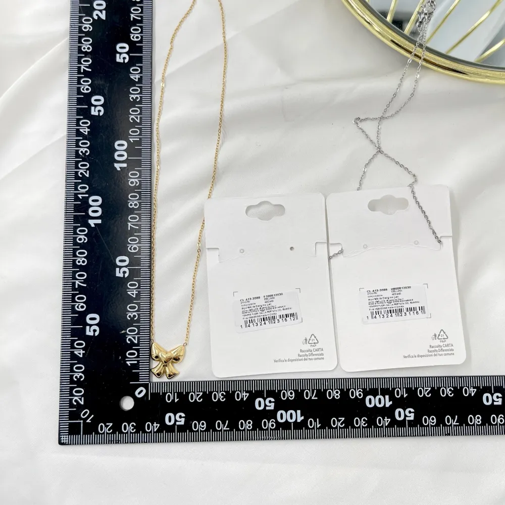 Fiocco-Collana Girocollo in Acciaio - CAC-413-3588