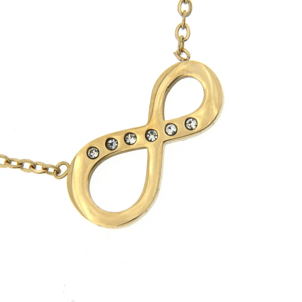 CAC6401-Infinito- Collana Corta in Acciaio - CAC6401-Infinito- Collana Corta in Acciaio