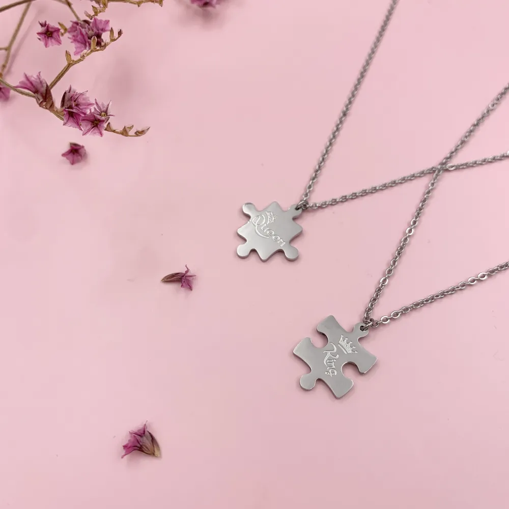 CAC6864-Puzzle King - Collana Girocollo in Acciaio - CAC6864-Puzzle King - Collana Girocollo in Acciaio