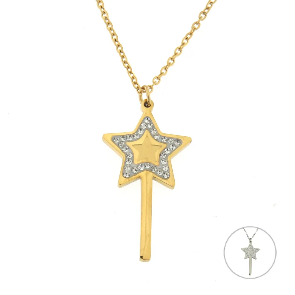 CAC7230-Bachetta Magica- Collana Girocollo in Acciaio - CAC7230-Bachetta Magica- Collana Girocollo in Acciaio