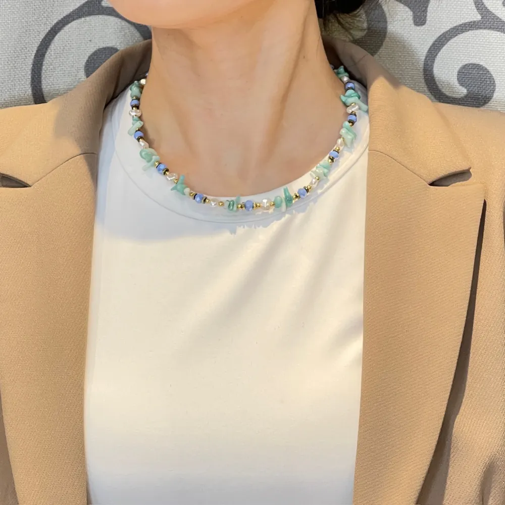 Pietrine -Collana Corta in Acciaio - CAC-735-53