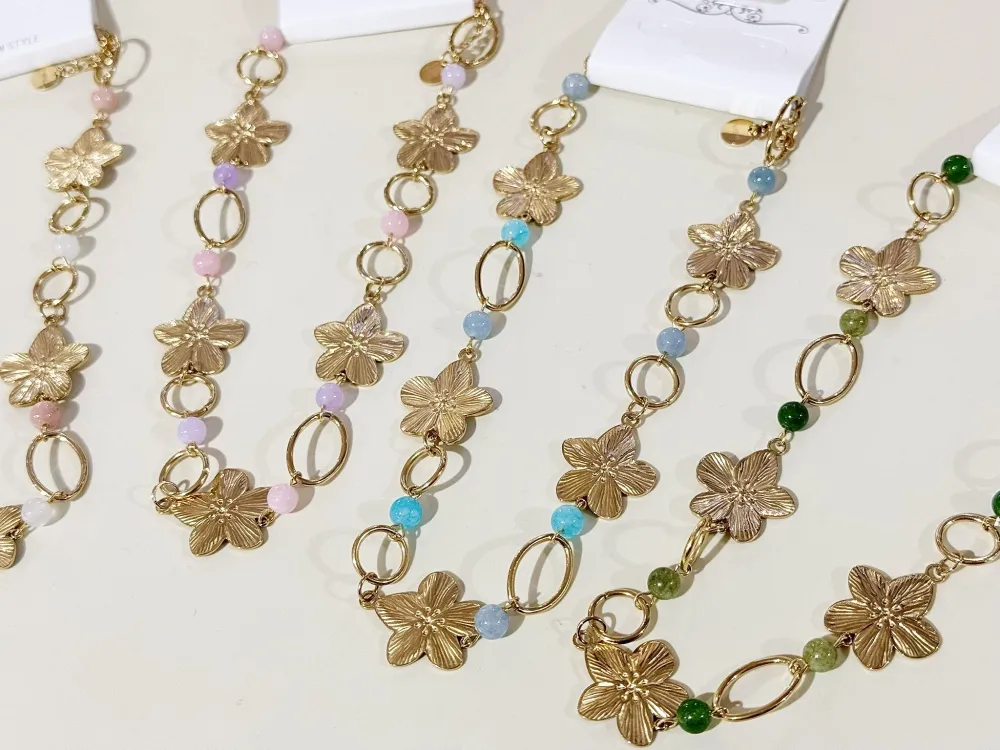 Fiore -Collana Corta in Acciaio - CAC-765-25