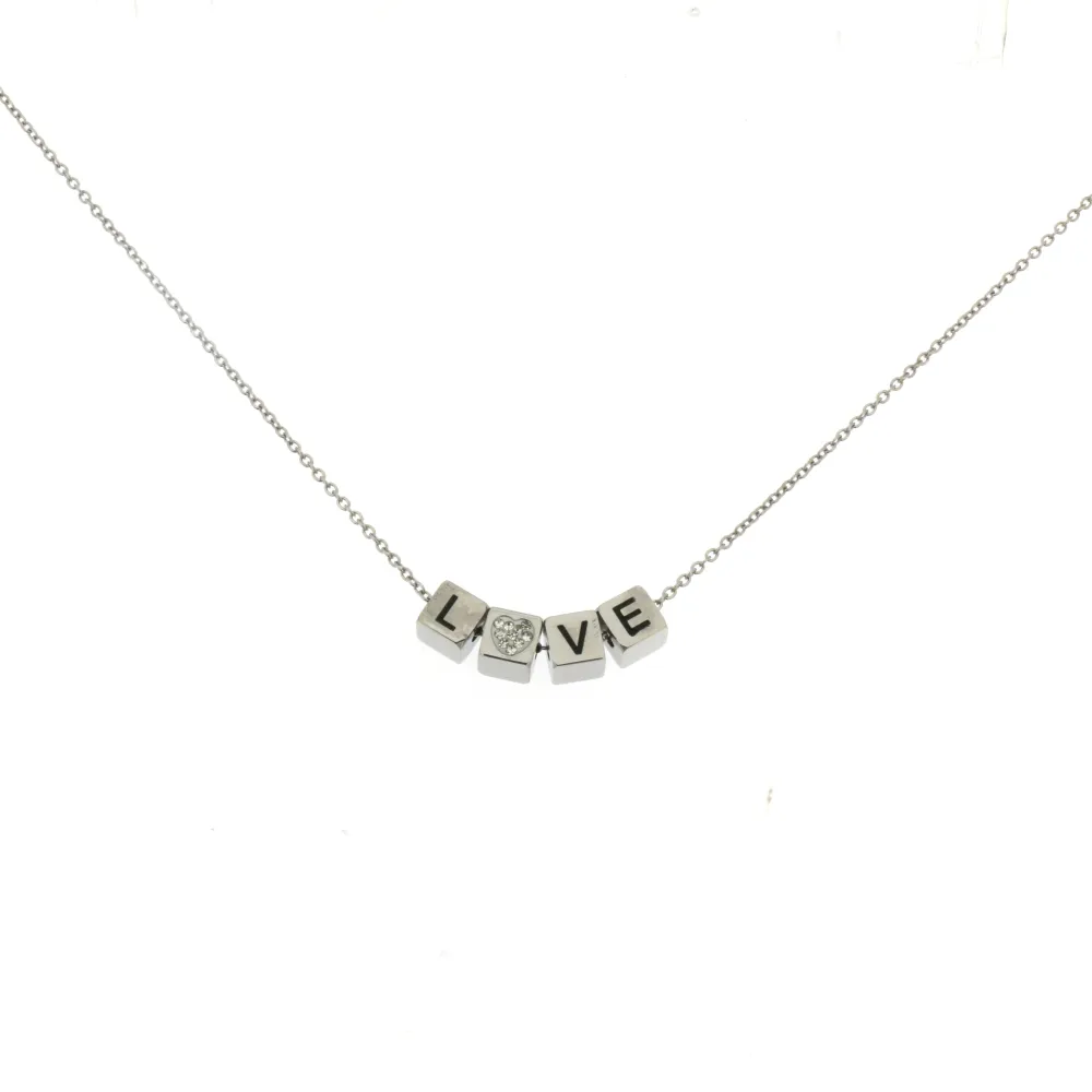 CAC-LOVE 5300 -Collana Corta in Acciaio - CAC-LOVE 5300 -Collana Corta in Acciaio
