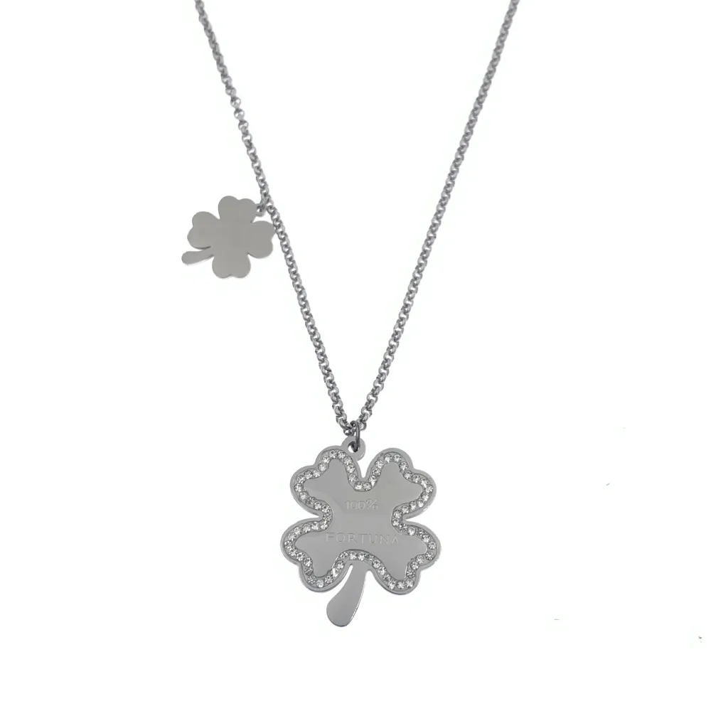 CAL413-910-100% Fortuna -Collana Lunga in Acciaio - CAL413-910-100% Fortuna -Collana Lunga in Acciaio