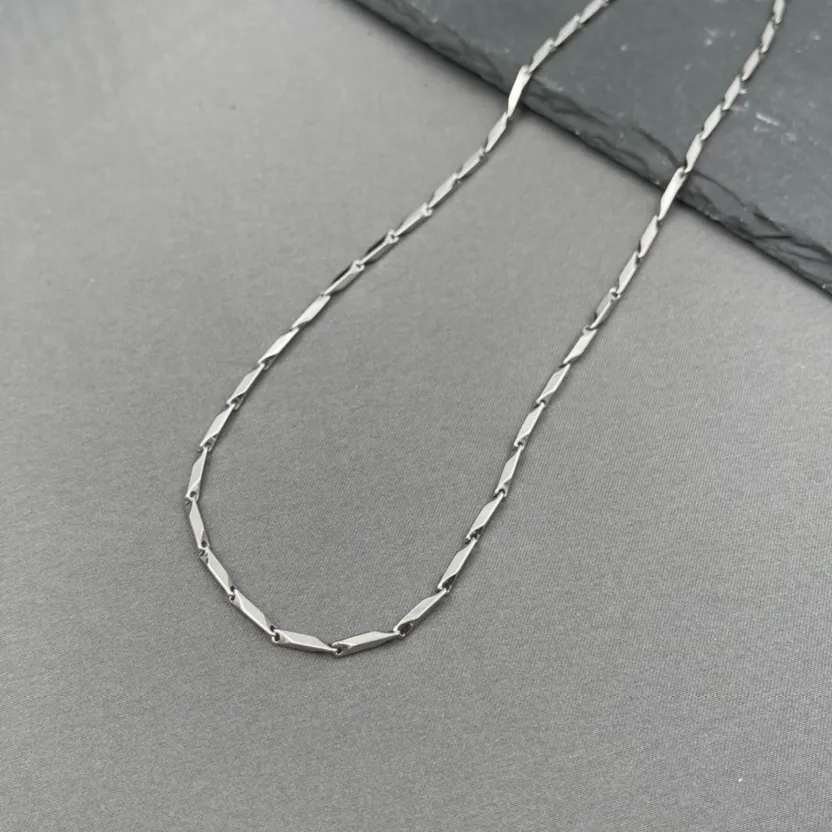 Catena 2mm 50cm-Collana in Acciaio da Uomo - CAU-208-257-258-259