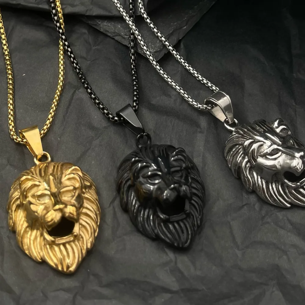 Leone -Collana Lunga in Acciaio da Uomo - CAU-518-147