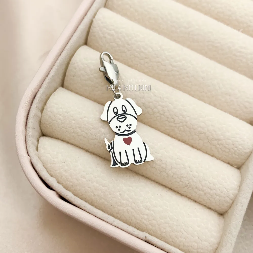 CIO413-115-Cane-Ciondolo in Acciaio - CIO413-115-Cane-Ciondolo in Acciaio