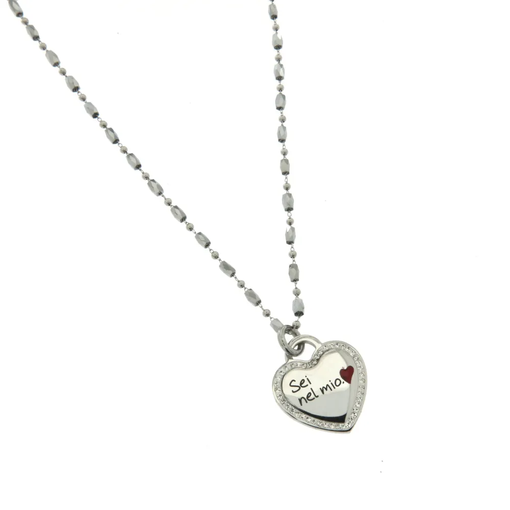 CIO-I love my mon 5481 - Ciondolo in Acciaio - CIO5481-Sei nel mio Cuore- Ciondolo in Acciaio
