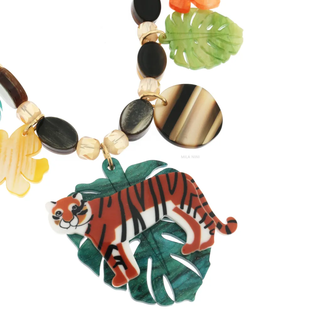 RCC Tigre Palma - Collana Corta Resina - CMC-11730