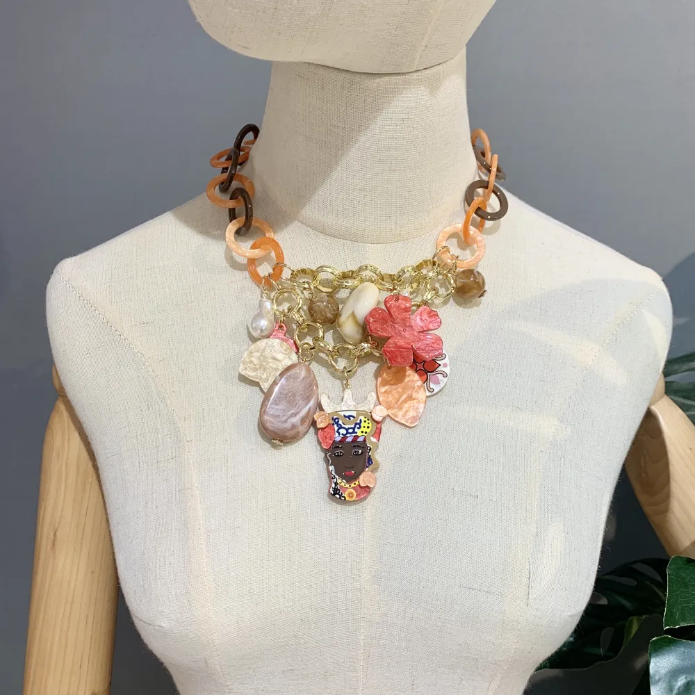 Testa Moro-Collana Corta Moda - CMC-15340-A