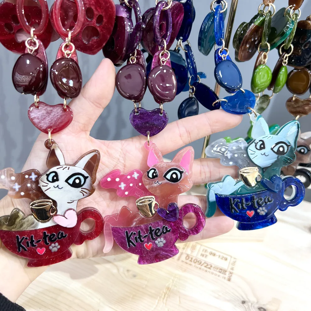 Donna Tazza-Collana Lunga Moda in Resina - CML-16190