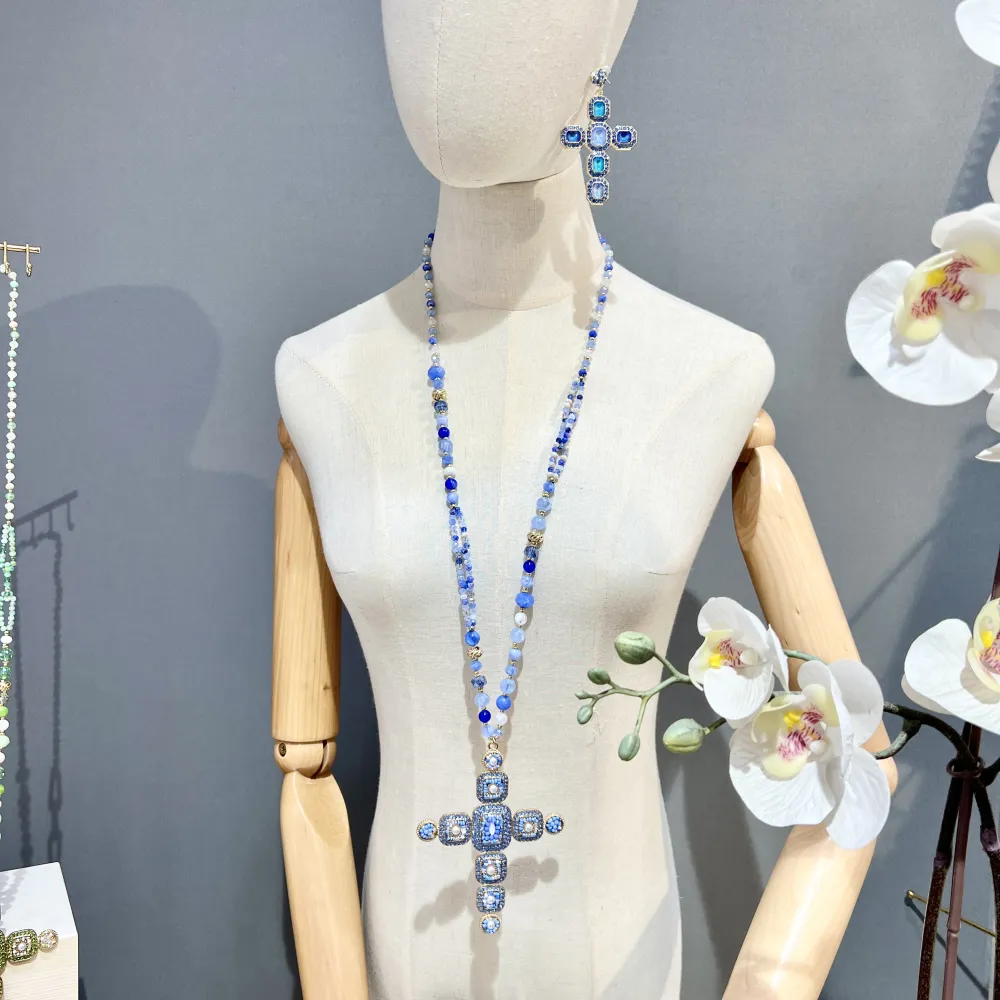 Croce-Collana Lunga Moda - CML-732-216