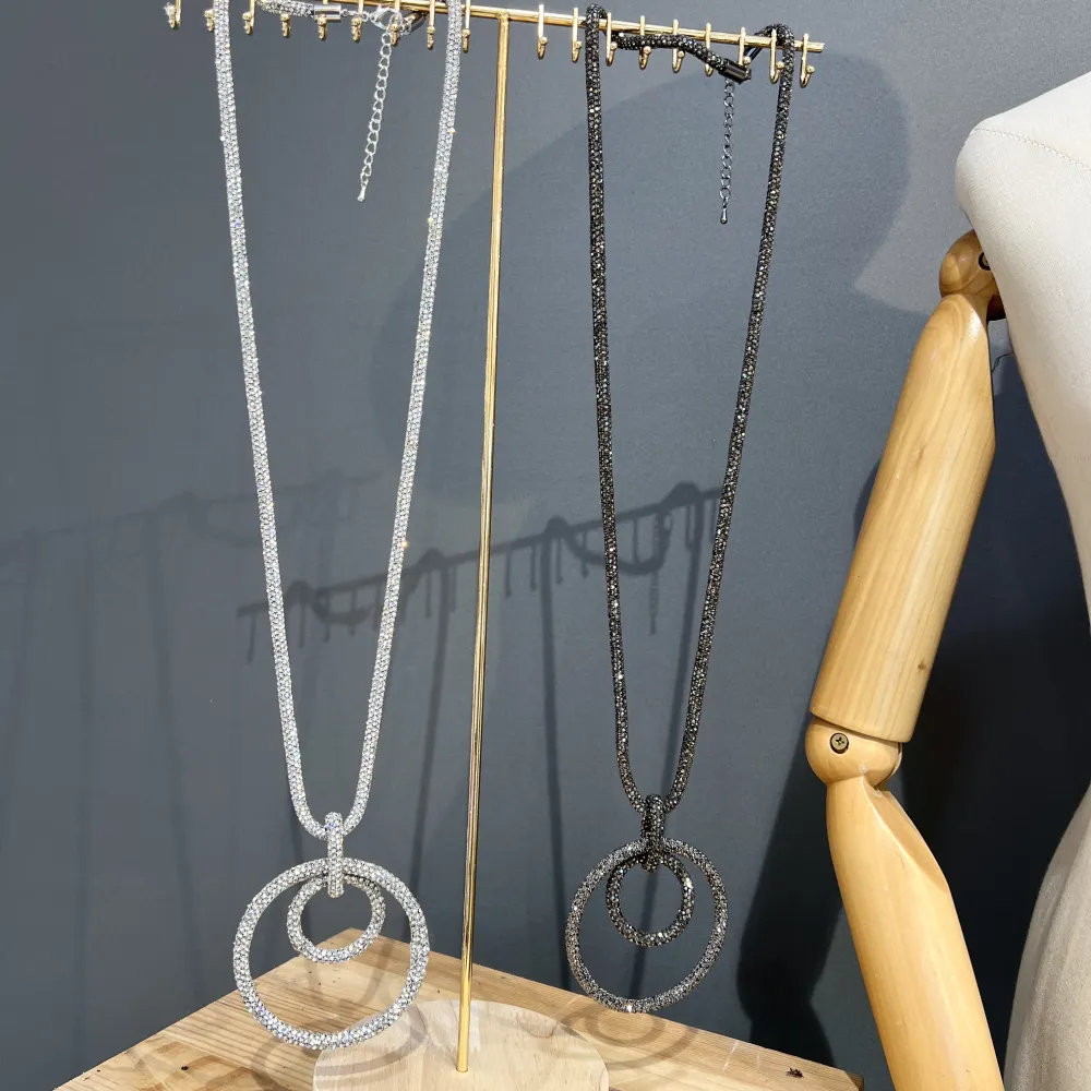 Doppio Cerchio -Collana Lunga Moda - CML-759-14