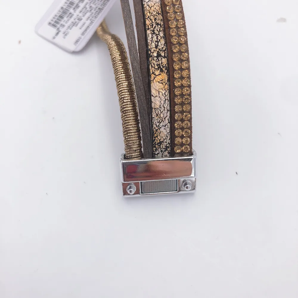 Bracciali con cuscino in omaggio - Cuore strass - Bracciale similpelle mix 7 pcs