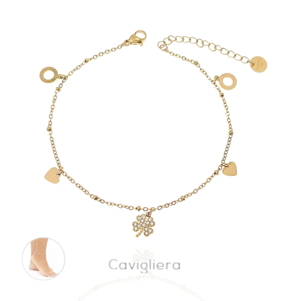 Quadrifoglio-Cavigliere in Acciaio - KAV-103-AA1087B