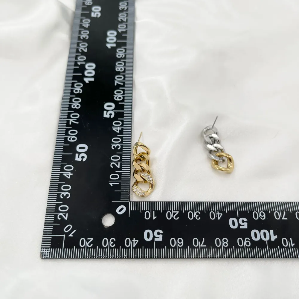 Catena Groumette-Orecchini in Acciaio - OAP-103-AA122E