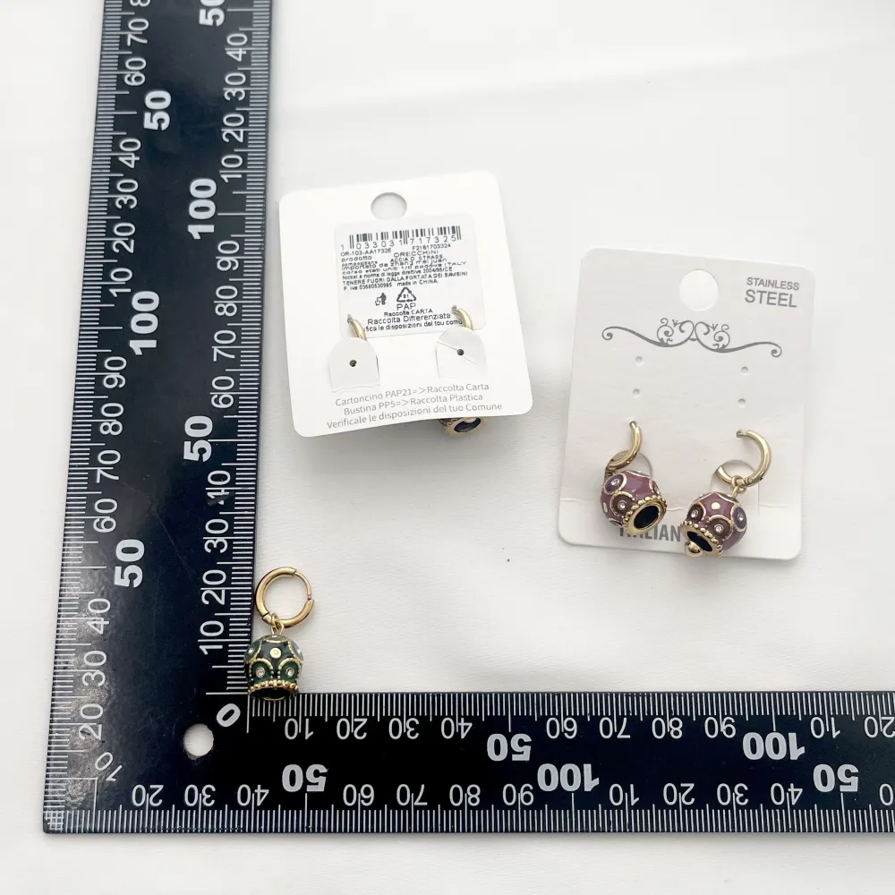 Cerchio con Campanello-Orecchini in Acciaio - OAP-103-AA1732E