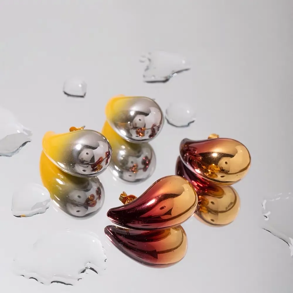 Goccia Verniciato Sfumato 26mm-Orecchini in Acciaio - OAP-103-AA3184E 26mm