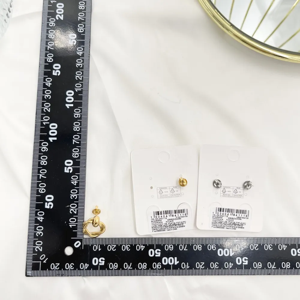 Cerchio Intrecciato-Orecchini in Acciaio - OAP-103-AA4111E