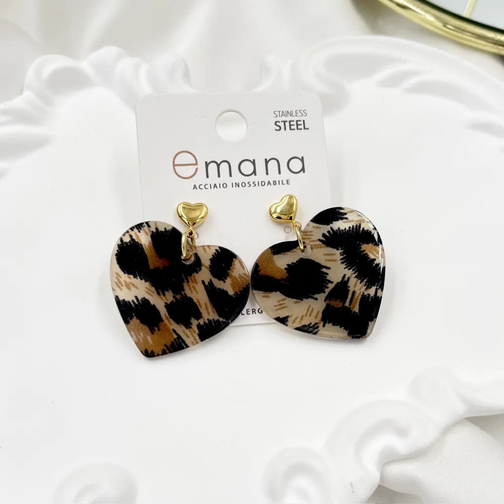 Cuore-Orecchini in Acciaio - OAP-103-AA4832E