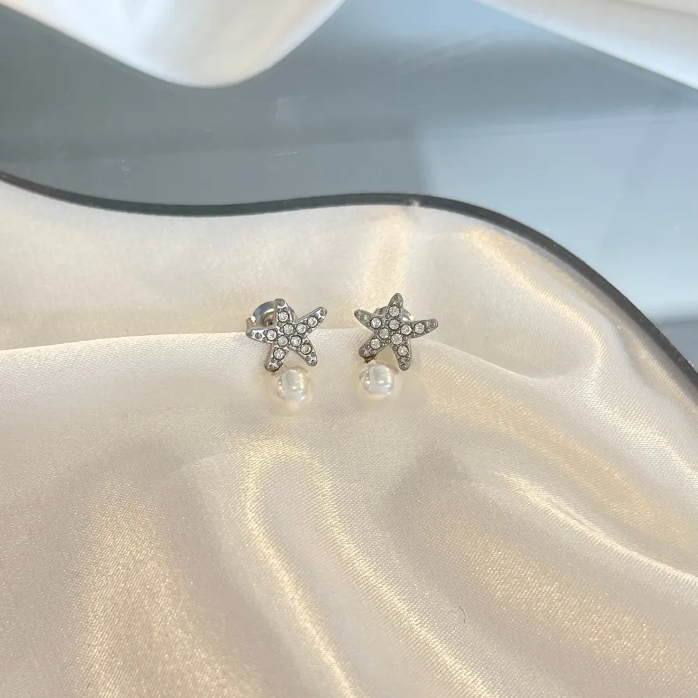 Stella Marina Perla -Orecchini in Acciaio - OAP-103-AA5055E