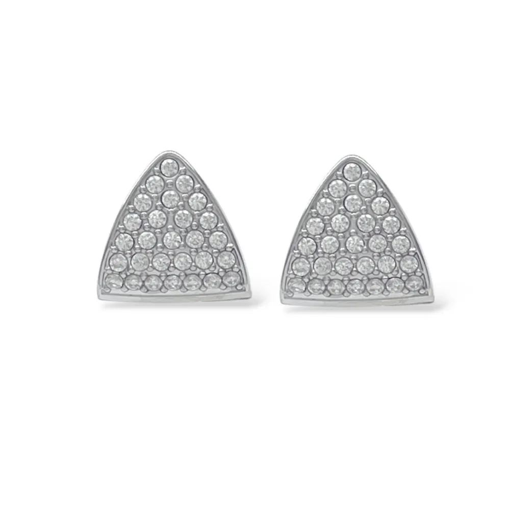 Triangolo con Zirconia-Orecchini in Acciaio - OAP-103-AA5775E