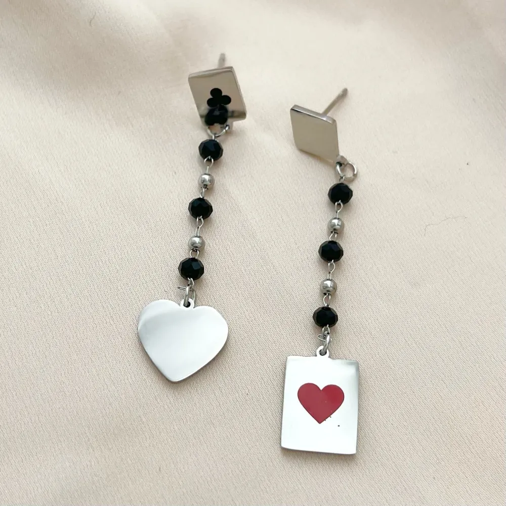 Poker-Orecchini in Acciaio - OAP-413-1048