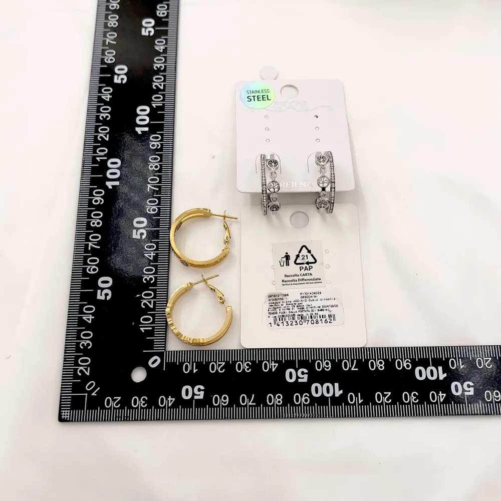 Cerchio con Albero della Vita-Orecchini in Acciaio - OAP-413-1388