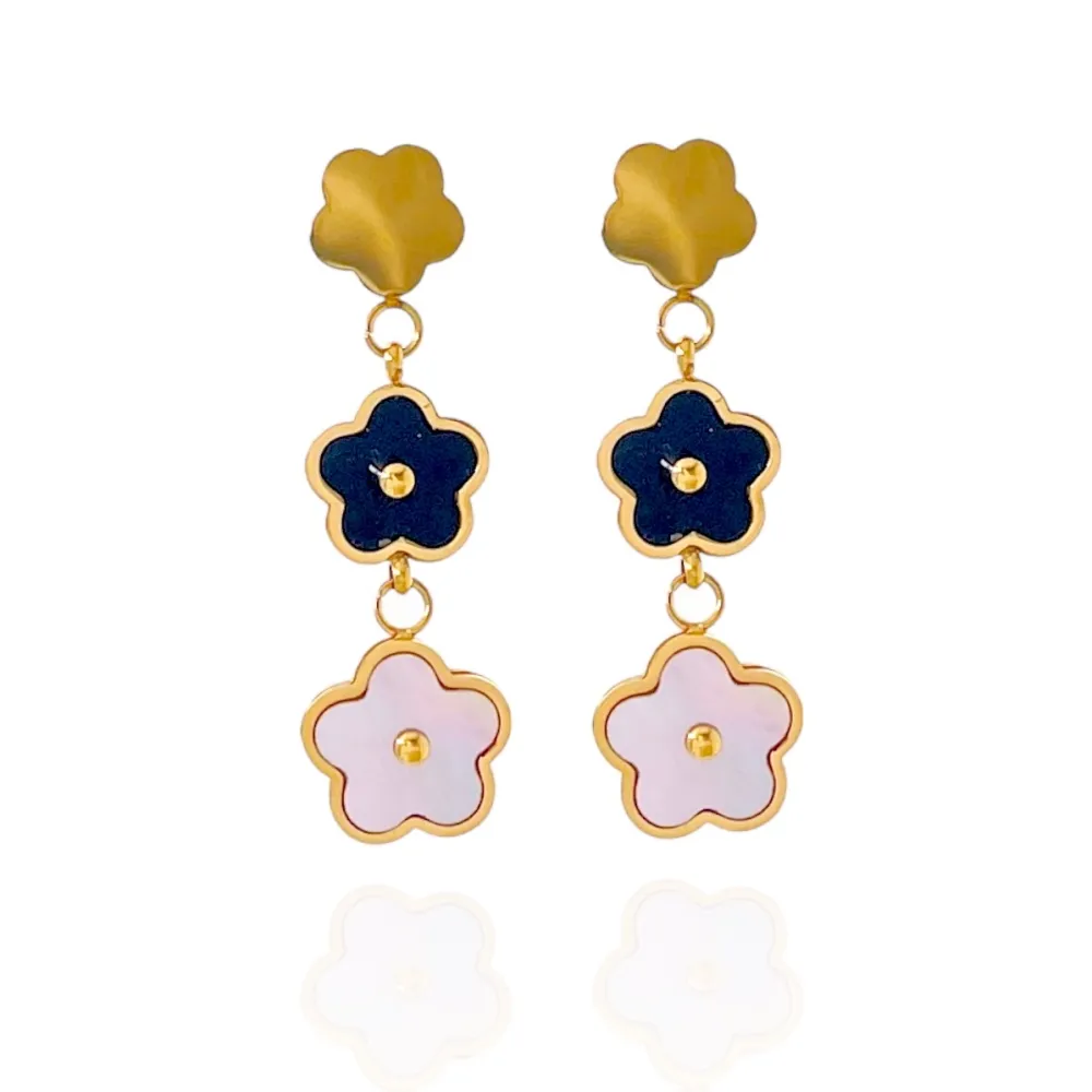 Fiore-Orecchini in Acciaio - OAP-413-1394