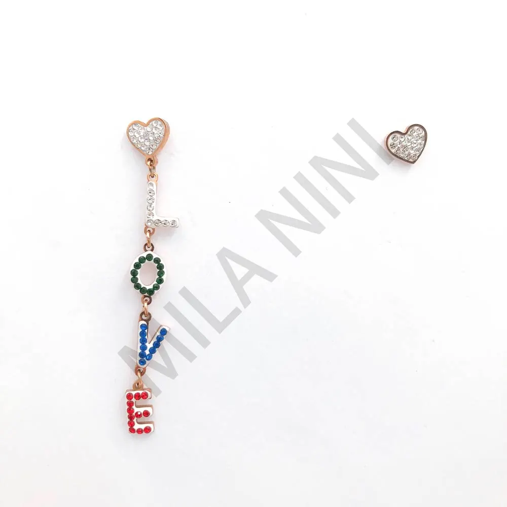 Orecchini pendenti in acciaio - OAP-413-195