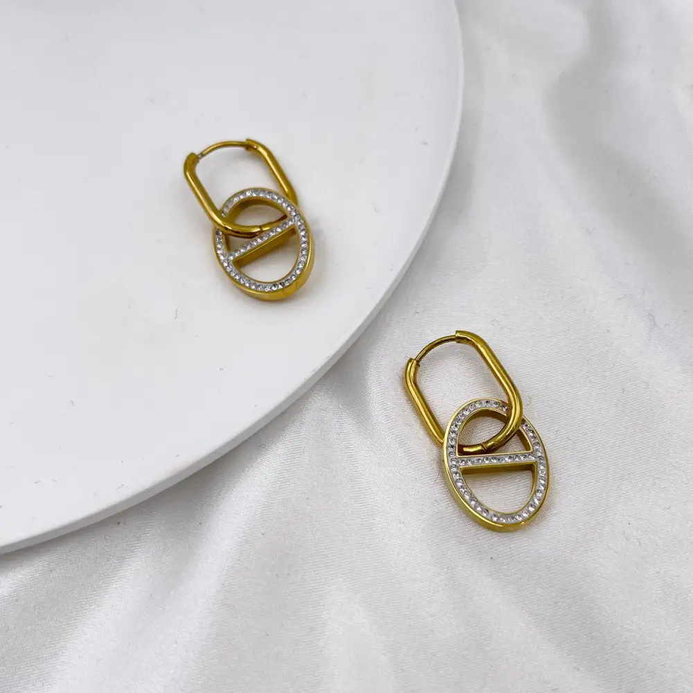 Ovale-Orecchini in Acciaio - OAP413-720