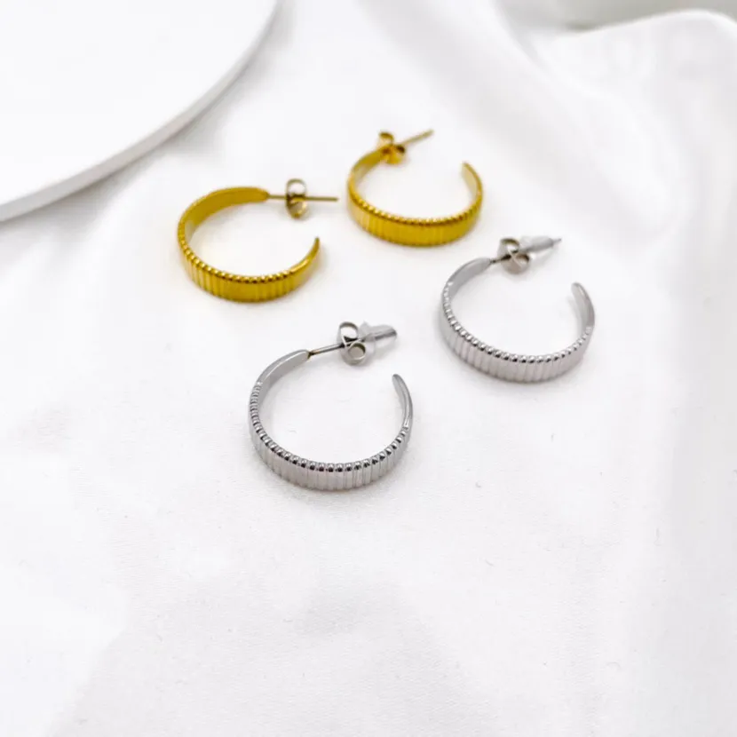 24mm -Orecchini a Cerchio in Acciaio - OAP413-788