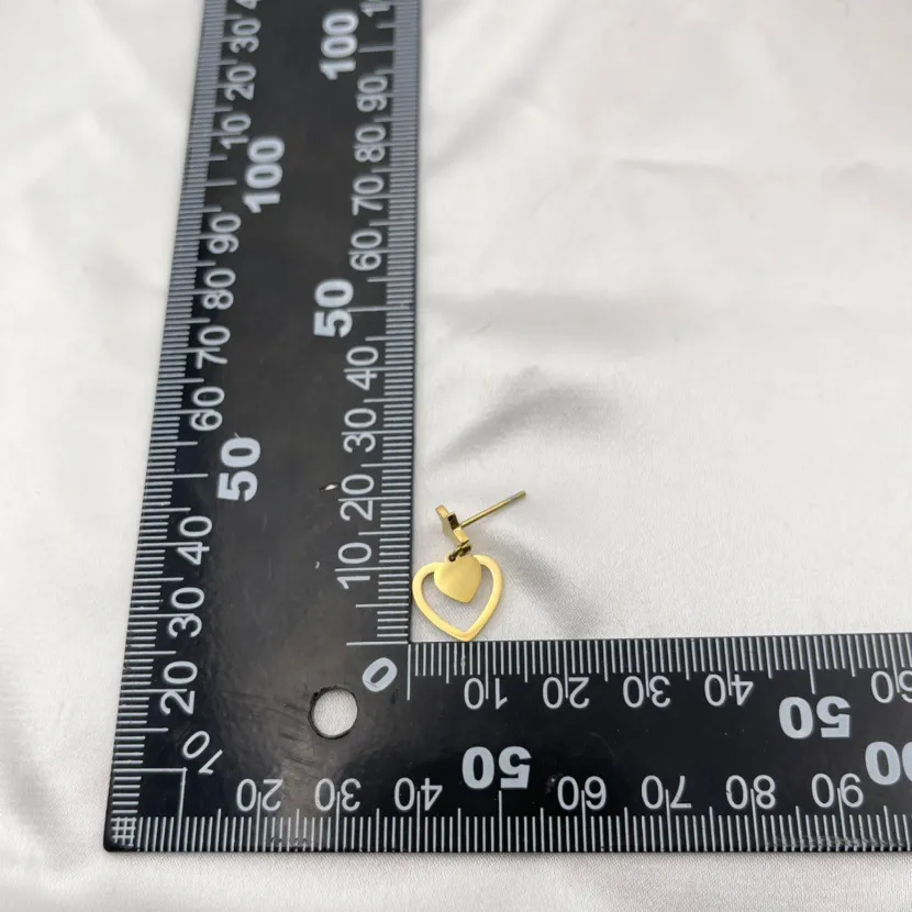 Cuore Stella - Orecchini Pendenti in Acciaio - OAP-413-Cuore