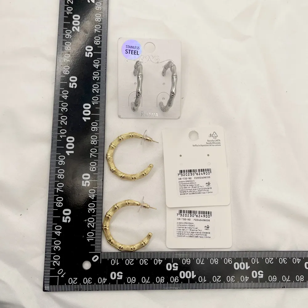 Cerchio Lavorato 35mm-Orecchini in Acciaio - OAP-732-92 35mm