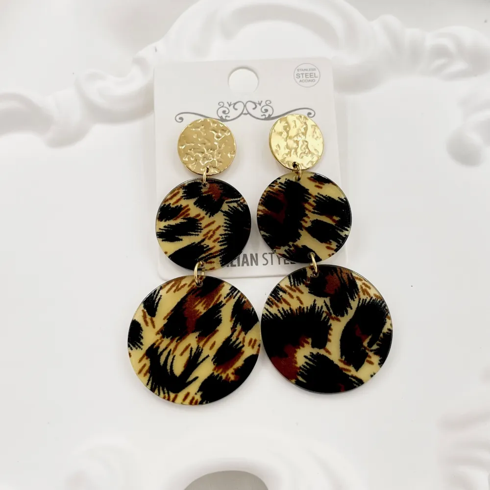 Tondo Doppio-Orecchini in Acciaio - OAP-759-60