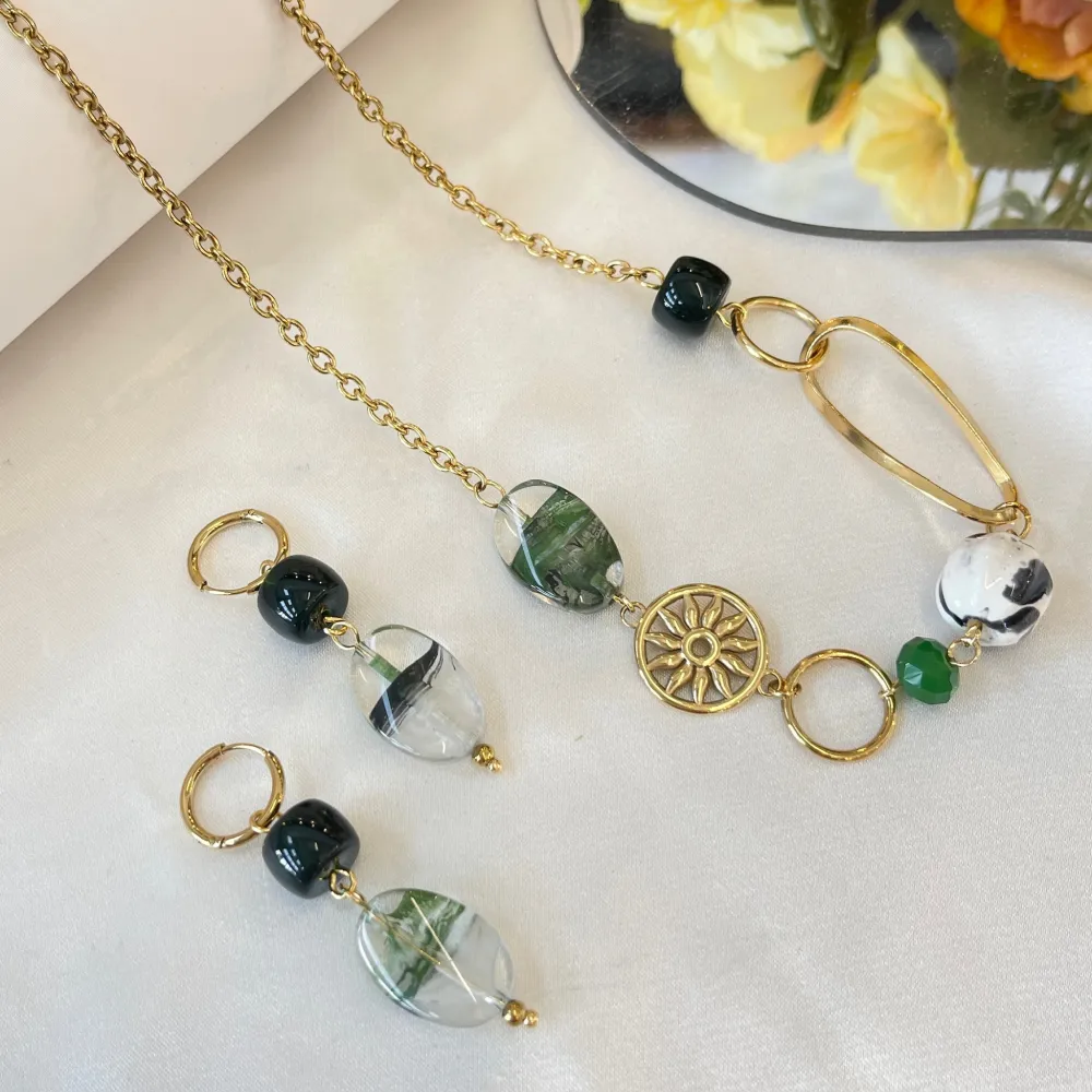 Pendente -Orecchini in Acciaio - OAP-765-83