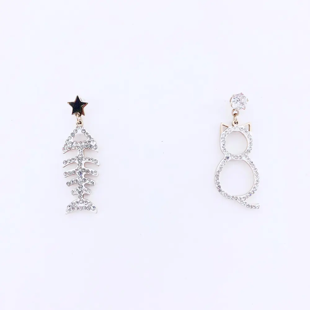 OAS-Pesce e Gatto 5102 - Orecchini pendenti in Acciaio - OAS-Pesce e Gatto 5102 - Orecchini pendenti in Acciaio