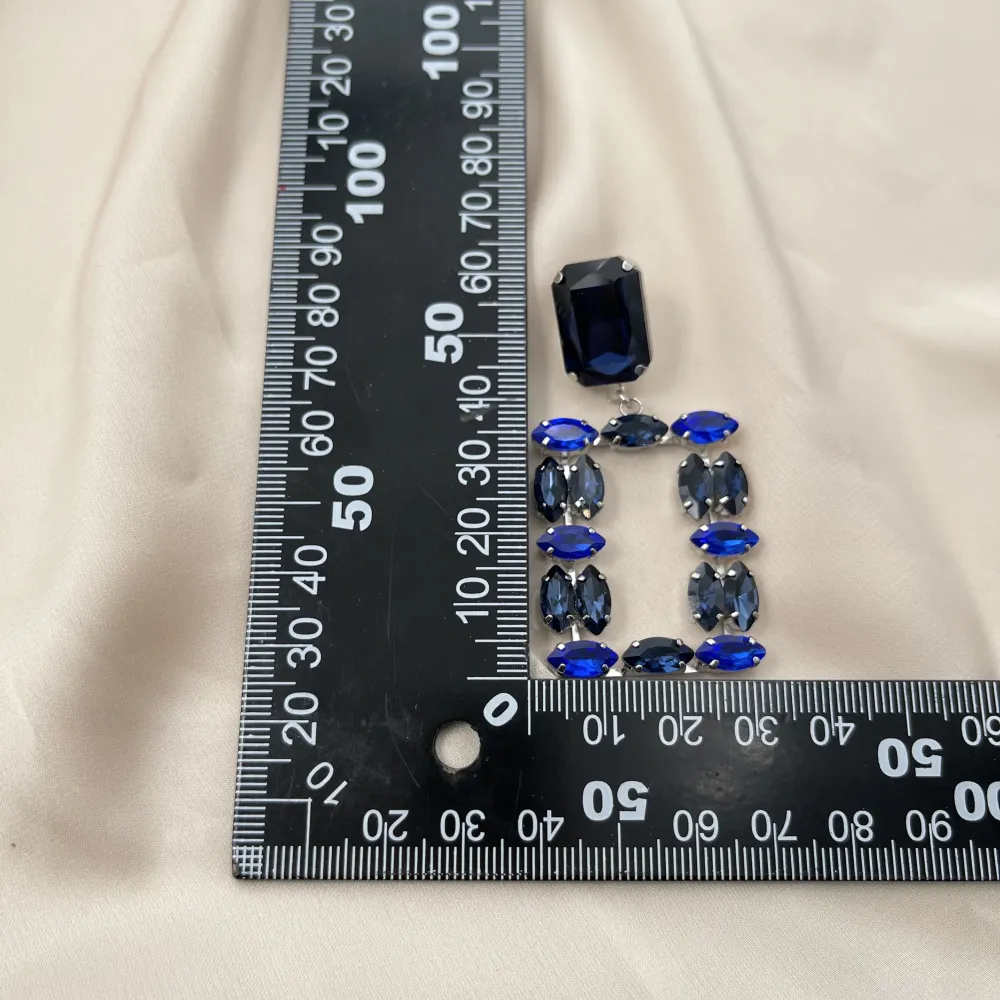 Rettangolare-Orecchini Moda Vetro - OMM-159-22461