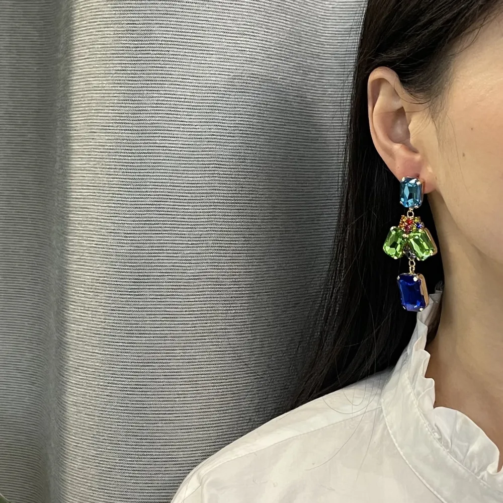 Fantasia -Orecchini Moda con Pietre Colorqte - OMM-381-211